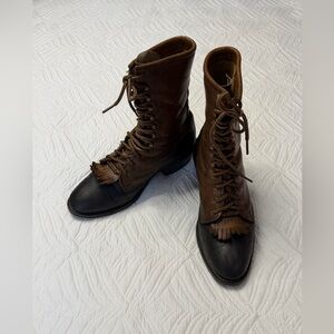 Double H AG7 Packer Women’s Brown/Black Leather Western Boots. Size 10